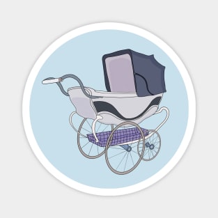 Antique Baby Carriage Vintage Magnet